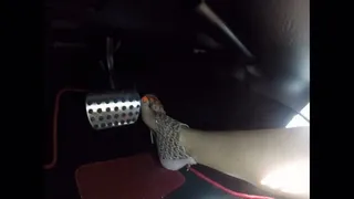 Sabrina is in the Mercedes Pedal pumping in Sparkle Sandals Part 1 shoe fetish