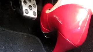 Hot Red Pumps and Toe CLeavage Six Speedin