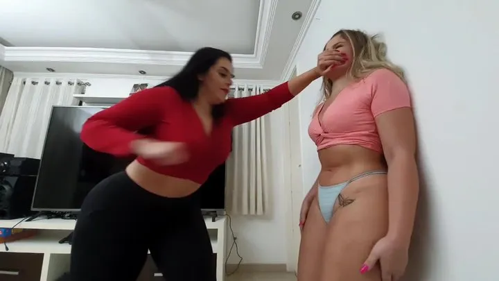 BELLY PUNCH HUMILHATION - VOL # 79 -New girl HANNA BBW vs IZABELA - NEW MF SEP 2020 - CLIP 02 - never published - Exclusive Girls MF