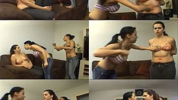 BELLY PUNCH SESSION OF AGGRESSION 3 GIRLS -- CLIP 1 -- exclusive MF
