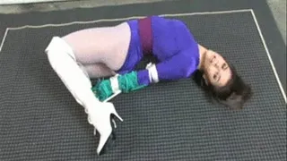 Super Heroine HogTied on the Floor