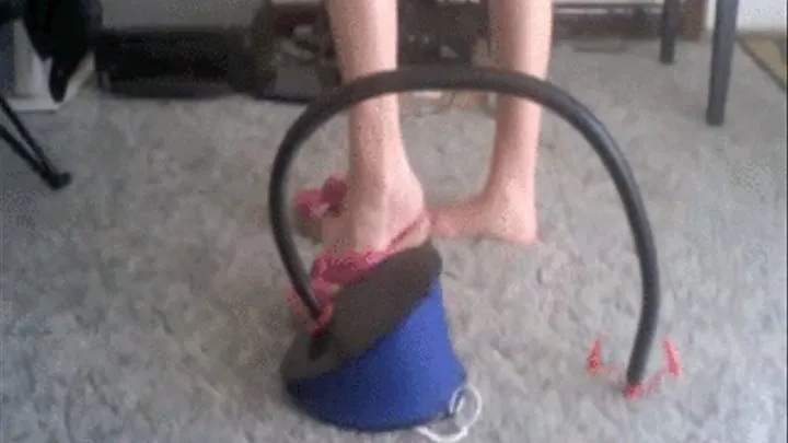 Popping Balloons With Foot Pedal Pump