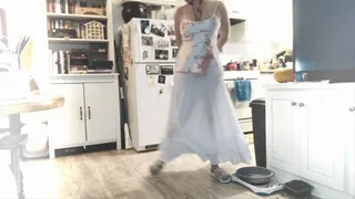 Flexible Cock Tease In Sweeping Skirts