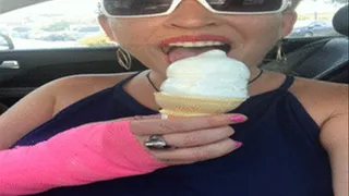 Tongue Ring Licking Ice Cream