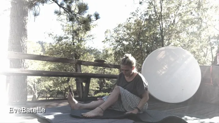 Outdoor Mountain Yoga In Long Skirt