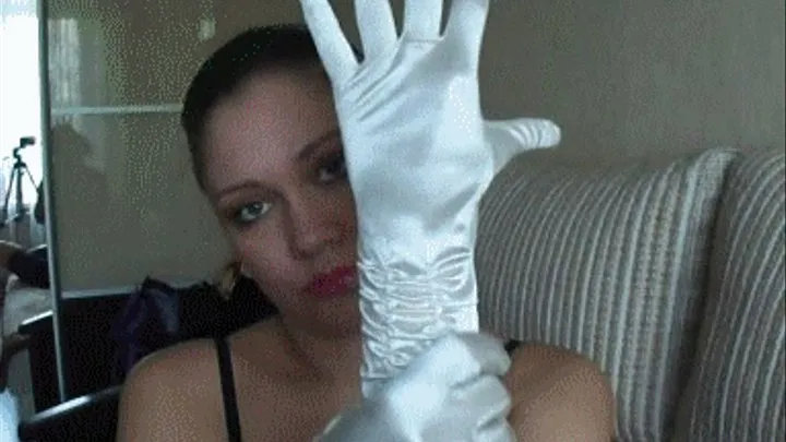 SATINY LONG GLOVES