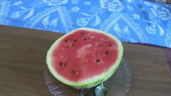 HUGE WATERMELON - A HUGE BELLY!!!