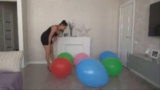 ANGRY WOMAN HATES BALLOONS (b)