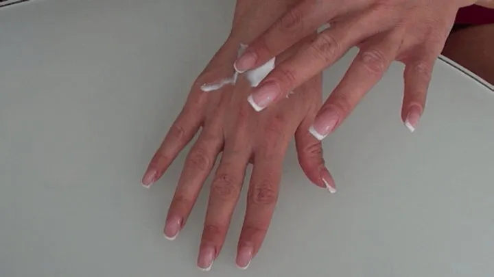 CREAM OF SPERM ON HANDS 2