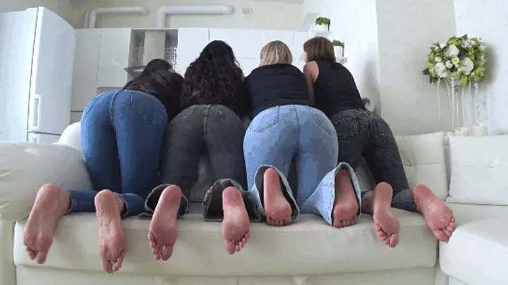 FOUR ASSES IN TIGHT JEANS (ig)