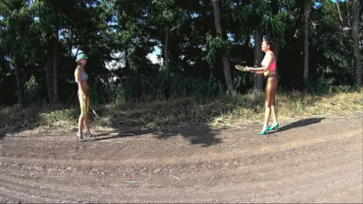 PLAYING BADMINTON IN HIGH HEELS