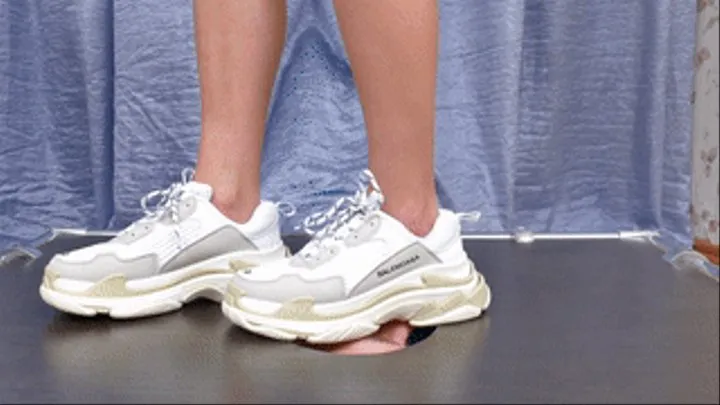 Face trampled under Balenciaga Triple S sneakers - extended version, flo417xe