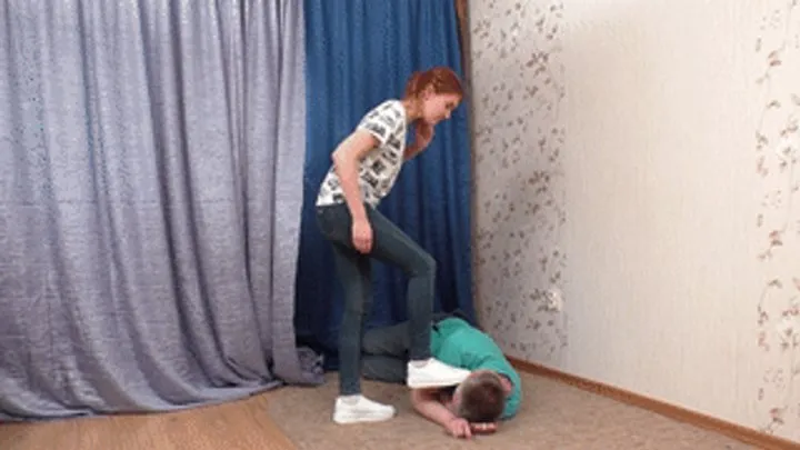 Active punishment for obedient guy by cute 18 yo ginger, vf1424h