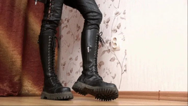 Ginger in high Doc Martens boot is ready to squash you right now, fc038h