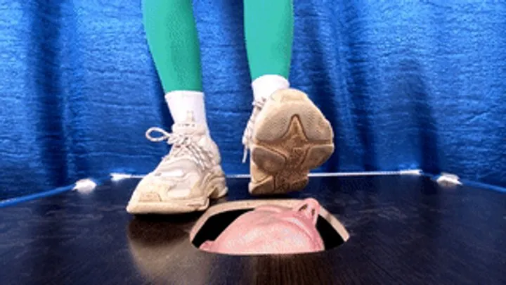 Sporty girl in dirty Balenciaga`s crushes my floor-face (part 8 of 9), flo649x