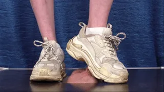 Floor-face trampling using dirty Balenciaga sneakers (part 6 of 8), flo596x