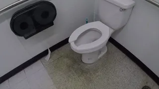 Taking a big load at Biglots PUBLIC TOILET FETISH