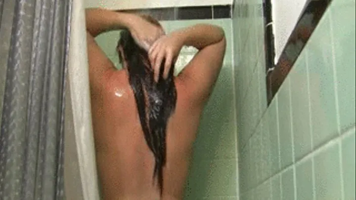 HAIR WASHING in the shower Sexy Head Meassage Nude