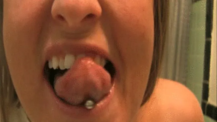 SPit Fetish Lovers Fat Long Tongue Spit Play