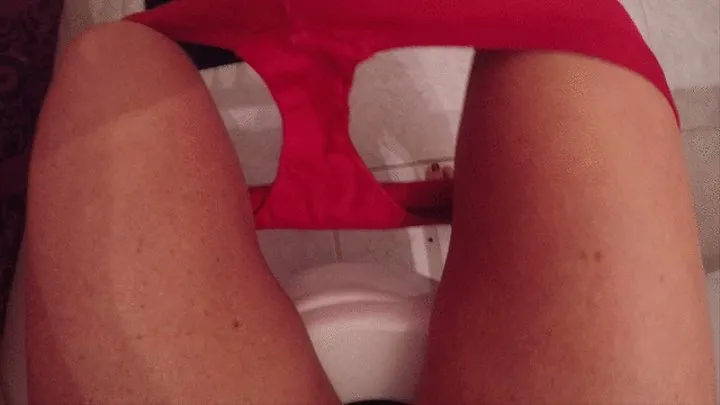 Pov red panties TOILET HUMILIATION