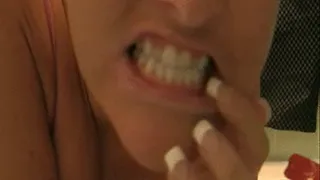 Complete mouth Fetish Spity, drouling Mouth finguring