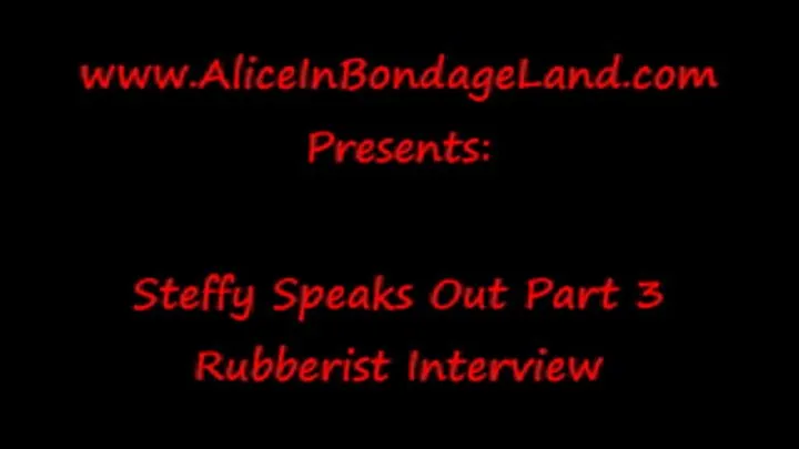 Steffy the Rubber Doll Interview Part 3 Crossdressing Playboy Bunny Sissy