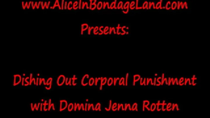 Jenna Rotten Corporal Punishment Lifestyle Mistress Whipping Cane