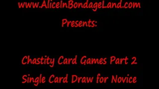 Chastity Card Game Part 2 Bet Your Dick In Poker Draw Mistress FemDom