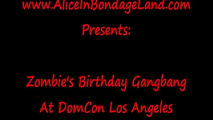 Zombie Birthday Strapon Gangbang - 6 on 1 - FemDom Convention Shenanigans