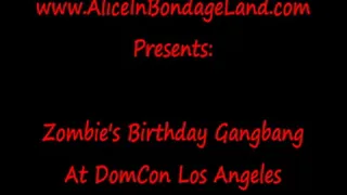 Zombie Birthday Strapon Gangbang - 6 on 1 - FemDom Convention Shenanigans