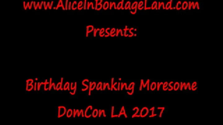 Birthday Spanking Moresome - Mistress Convention Mischief