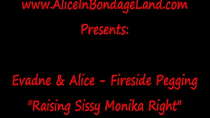 Fireside Pegging - Sissy Strap-On Threesome With Evadne and Monika