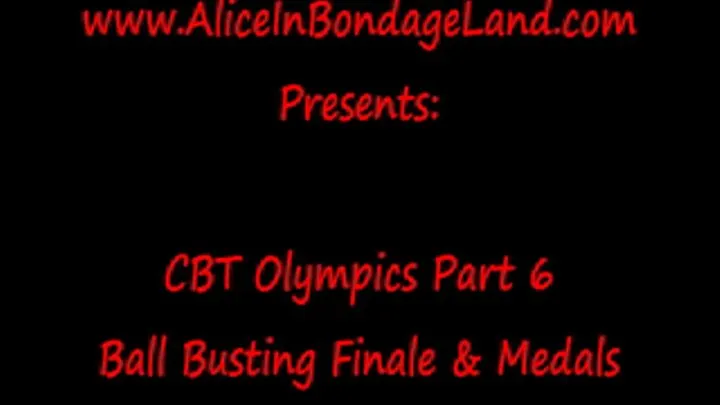 Ball Busting CBT Finale Part 6 FemDom Olympics CFNM Mistress AliceInBondageLand