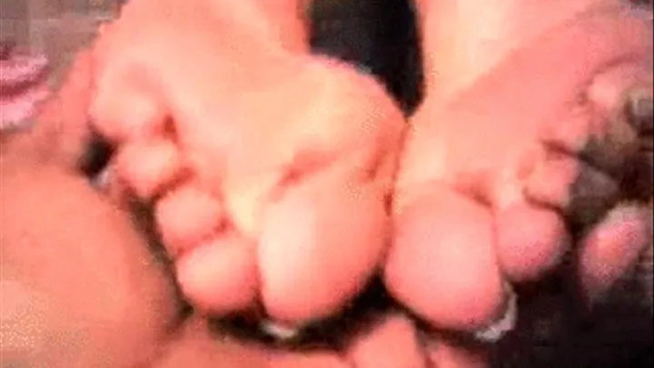 Black cock creamy white soles foot fuck