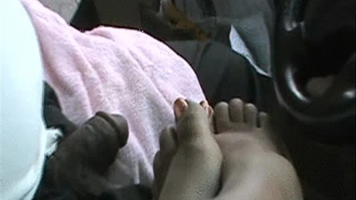 Pretty Indian model Cryci car foot rub