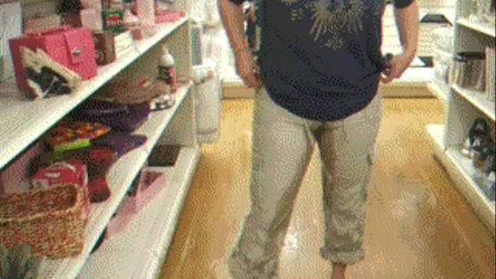 MANDY'S WET ACCIDENT IN THE DEPARTMENT STORE ***PLUS*** BONUS RE-WETTING!!!