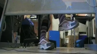 C 8 Secretary playing with Sneakers in Socks Part 1