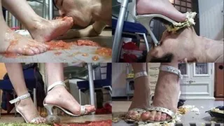 Squashed Foods Via Heels Eaten From Femdomme's Feet - Full version (Faster Download - ))