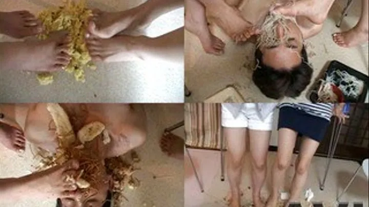 Dirty Ladies Prepare Slave's Food Using Their Stinky Feet! - Full version (Faster Download - ))