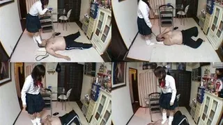 Schoolgirl Practices Gymnastics With Her Bouncing Fat Human Spring Beam - Part 2 ( - AVI Format)
