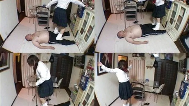 Schoolgirl Practices Gymnastics With Her Bouncing Fat Human Spring Beam - Part 1 ( - AVI Format)