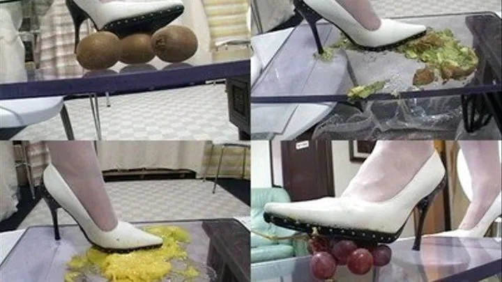 Foods Squashed By Heels Bound To Be Eaten By Slave! - Part 1 ( - AVI Format)