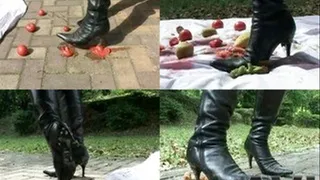 Outdoor Picnic Turns Nasty! Boot Domina Smashed Foods And Busted Man's Face! - Part 1 (Faster Download - ))