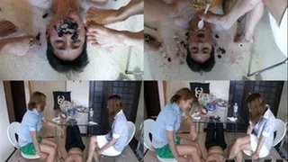 Slave Fed Through Dominatrixes Foot! - Part 2 (Faster Download - ))