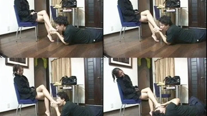 Slave Knows How To Please Tired Domina As He Massages Her Foot By Mouth! - Part 3 ( - AVI Format)