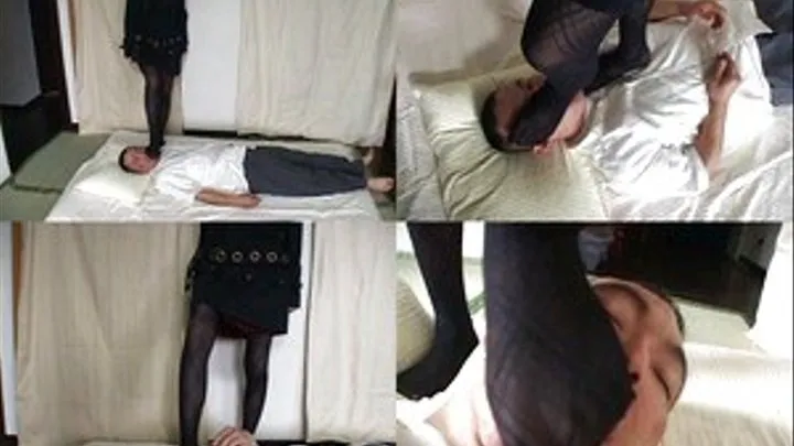 Napping man is beaten up as domme steps on his body - Part 1 (Faster Download - )