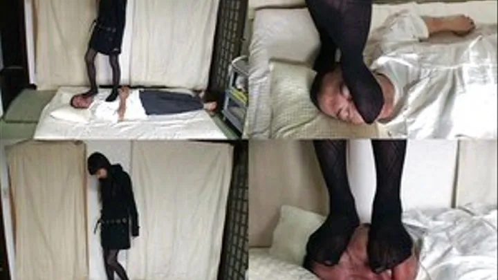 Napping man is beaten up as domme steps on his body - Full version (Faster Download - )