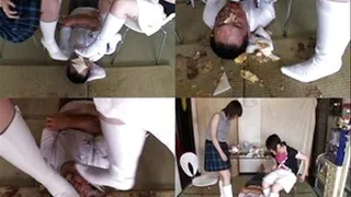 Foods are crushed on the floor for slave to eat - Part 2 (Faster Download - )