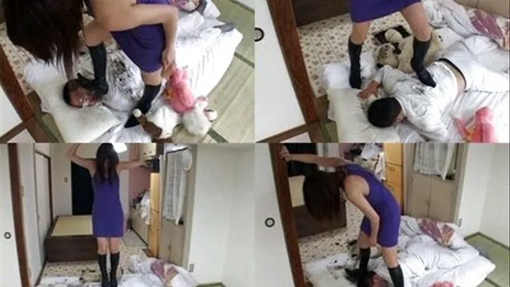 Beaten man gets even more beaten while resting - Part 2 ( - AVI Format)