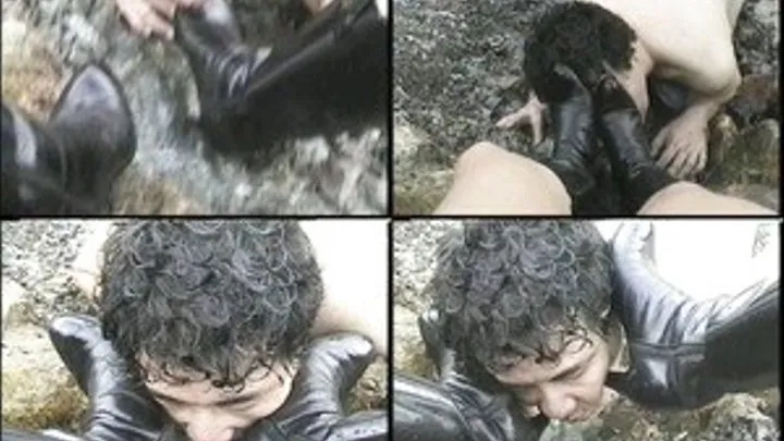 Poor slave gags domme's dirty and muddy boots - Full version ( - AVI Format)